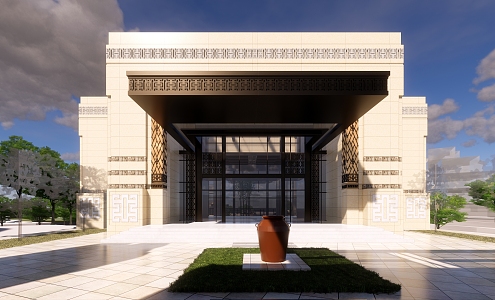 Jianou Gate Neoclassical Club Demonstration Area Mountain 3d model