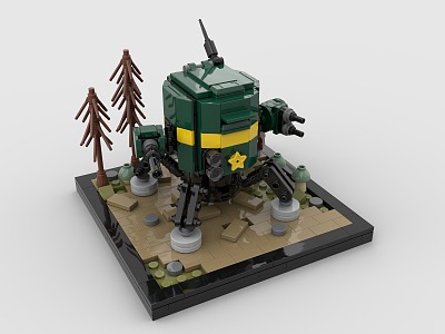 Lego toy building blocks battle tank battle machine 3d model