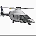 Sleek Modern White Helicopter With Streamlined Fuselage Rotor Blades And Windows