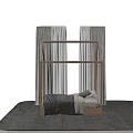 Kids Bed with Wooden Frame White Curtains and Cozy Bedding Design