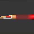 High Quality Red Industrial Cable with Golden Connectors and White Inner Layer