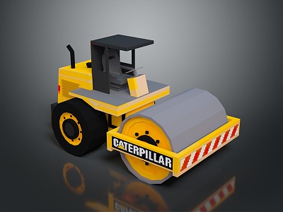 Asphalt paver road roller asphalt paver road car asphalt car 3d model