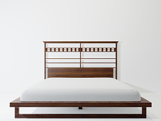 New Chinese Double Bed 3d model