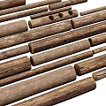 Natural Wooden Logs And Poles With Rustic Texture For Construction Projects