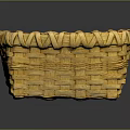 Woven Storage Basket For Household Use In Natural Color With Square Shape And Handmade Design