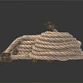 Household Supplies Coiled Natural Cotton Braided Ropes With Metal Ends For Daily Use
