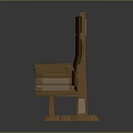 Ergonomic Equipment Seat Brown Modern Design With Armrest Control Panels And Stable Square Base