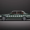 Classic Green BMW Sedan With Sleek Body And Shiny Exterior Design