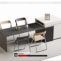 Modern Bar Counter Interior Design With Chairs Fruits Vase And Cabinet