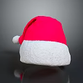 Red and White Santa Hat with Soft Pom Pom for Festive Holiday Wear