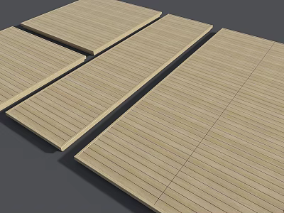 Light Wooden Flooring Planks Featuring Natural Grain And Smooth Texture 3d model