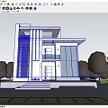 Self-built modern villa 3d model