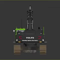 Volvo Tracked Excavator With Green Accents And Operator Cab Heavy Equipment