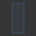 Wooden And Marble Floor Components With Geometric Herringbone Inlaid Design