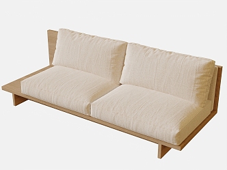 Quiet double sofa 3d model