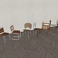 Different Stylish Single Chairs Displayed In Bright Room With Wood Floor And Sunlight