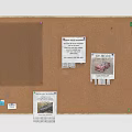Wooden Corkboard With Notes Photos And Colorful Push Pins For Home Office Use