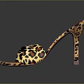 Stylish Leopard Print High Heel Sandals with Stiletto Heel Square Toe Red Insole