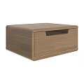 Modern Wooden Nightstand With Single Drawer Simple Design And Natural Wood Finish