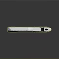Sleek Silver Metal Pistol Weapon with Black Grip and Modern Tactical Design
