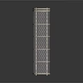 Sturdy Metal Mesh Cylindrical Storage Rack With Multiple Circular Shelves