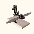 Detailed Mechanical Aircraft Engine Model With Propeller On White Base