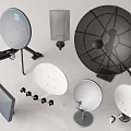 Various Satellite Dishes and Communication Antennas With Diverse Designs