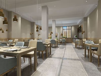 Modern Restaurant 3d model