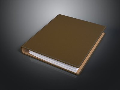 Book notebook document realism 3d model