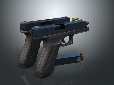 pistol semi-automatic pistol automatic pistol modern weapon hot weapon hot weapon gun military 3d model