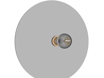 Contemporary Modern Wall Lamp with Sleek Metal Base and Spherical Glass Shade 3d model