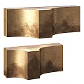 Elegant Gold Textured Wall Lamp With Modern Curved Design For Home Interior