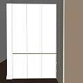 Modern White Wardrobe Design With Sleek Panel Doors And Minimalist Interior 3d model