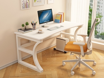 Modern Nordic Computer Desk 3d model