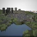 Scenic Detached Villas with Lake View Green Trees and Nearby High Rise Buildings