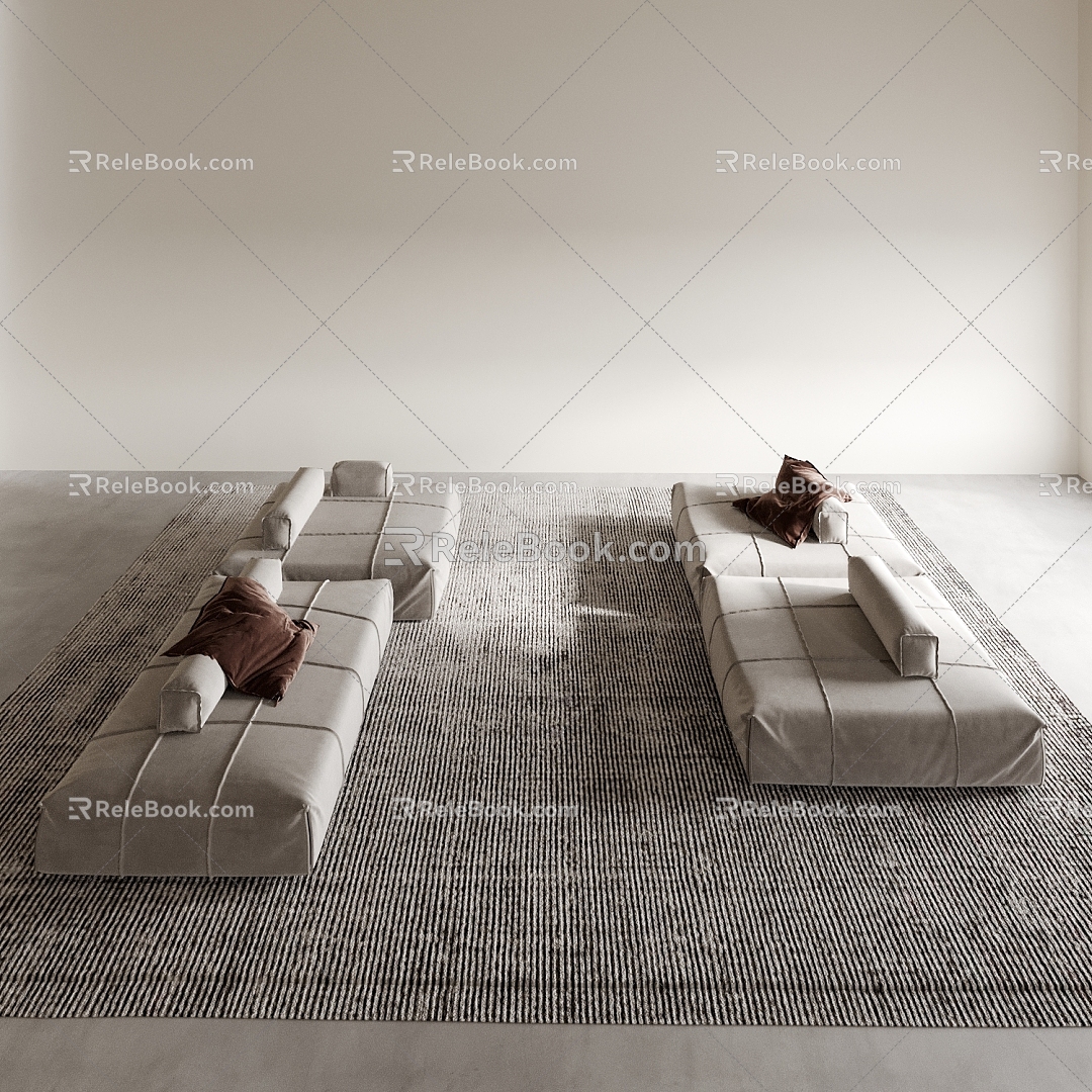 Living room sofa three-seat sofa leisure sofa multi-person sofa two-seat sofa modern sofa 3d model