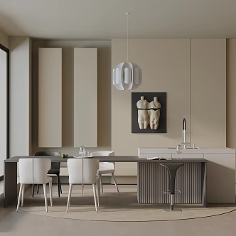 Modern dining table 3d model