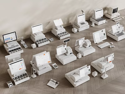 Various Smart Machines With Modern Design For Commercial Use And Multiple Functions 3d model