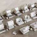 Various Smart Machines With Modern Design For Commercial Use And Multiple Functions 3d model