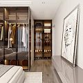 Modern Bedroom Interior Design With Soft Upholstered Bed Pendant Lights Gray Paneled Walls And Nightstands