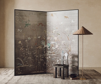 New Chinese Style Screen Partition 3d model