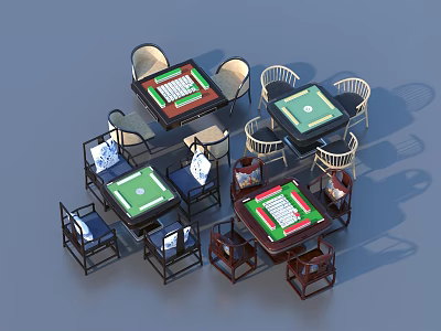 Mahjong Chess Chinese Mahjong Entertainment 3d model