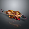 Futuristic Mechanical Device With Colorful Propellers Intricate Components And Metallic Texture