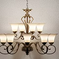 Classic Elegant Lighting Combinations With Chandeliers Wall Sconces And Table Lamps 3d model