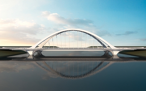 Special-shaped bridge vehicle bridge frame 3d model