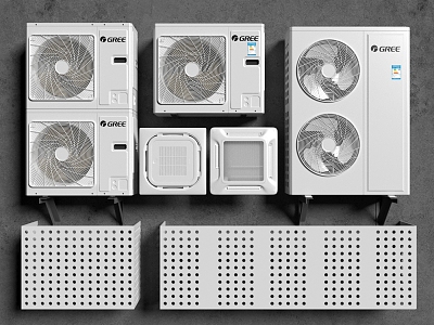 Air conditioning cover of air conditioning main unit 3d model