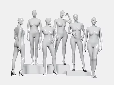 Model Humanoid Doll Fashion Display Mall Clothing Window Display Female Swing Daughter Pose Posture Doll Model 3d model