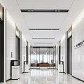 modern elevator hall 3d model