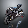 Modern Sleek Black Motorcycle With Carbon Fiber Panels And Shiny Reflective Surface Design