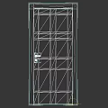 Dark Brown Wooden Swing Door With Six Panel Design For Home Use